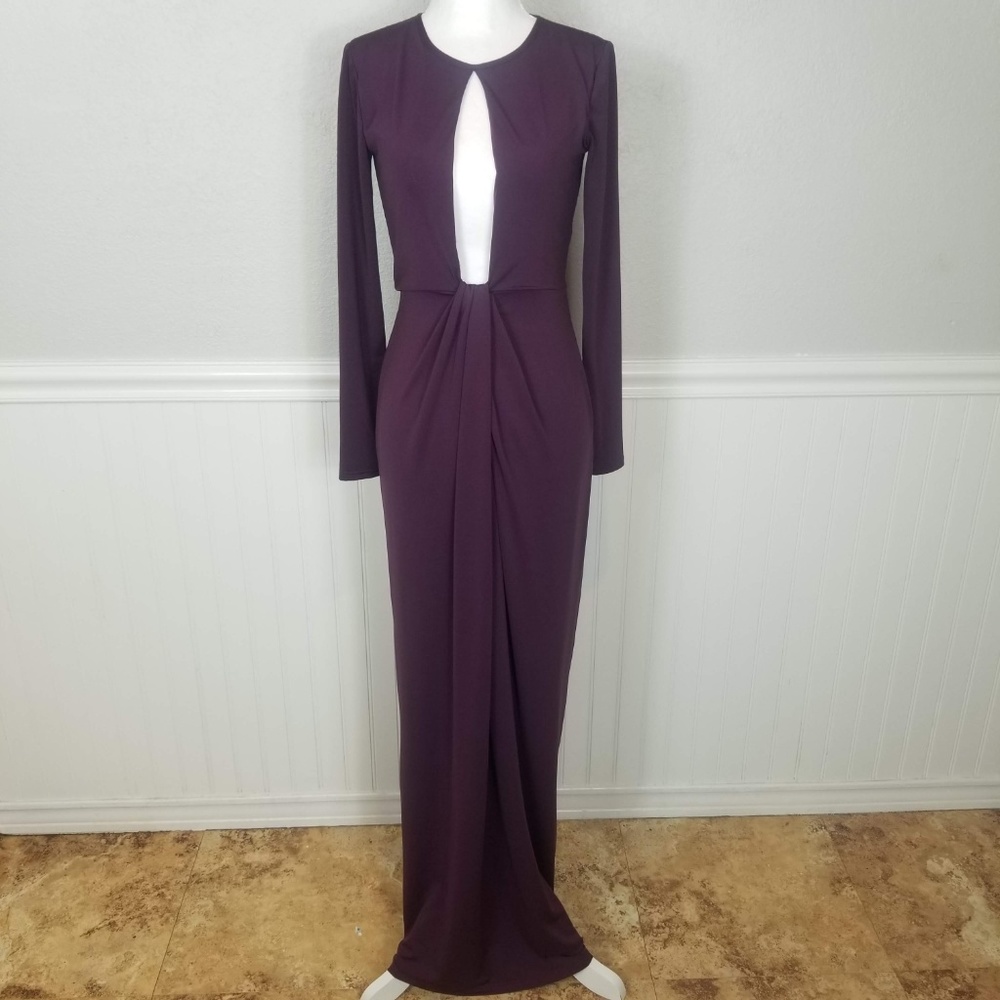 ASOS Open Back, Deep V Neck Floor Length Dress 4